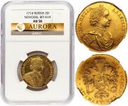 2 червонца 1714 года