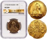 10 roubles 1772 year