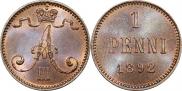 1 пенни 1892 года