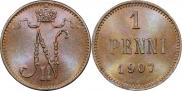 1 penni 1907 year