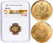 10 markkaa 1881 year