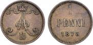 1 пенни 1875 года