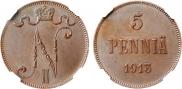 5 pennia 1913 year