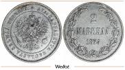 2 markkaa 1874 year