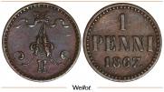 1 penni 1867 year