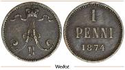 1 penni 1874 year