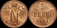1 пенни 1911 года
