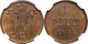 1 пенни 1904 года