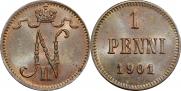 1 пенни 1901 года