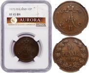 10 пенни 1875 года