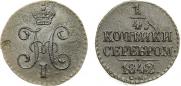 1/4 kopeck 1842 year