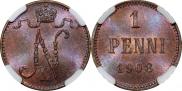 1 penni 1908 year