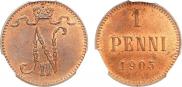 1 пенни 1905 года