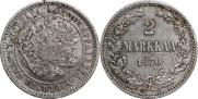 2 markkaa 1870 year