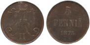 5 пенни 1875 года