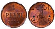 1 пенни 1892 года