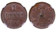 1 пенни 1892 года