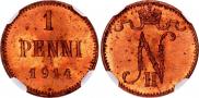 1 пенни 1914 года