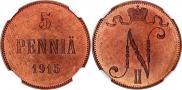 5 pennia 1915 year