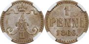 1 penni 1866 year