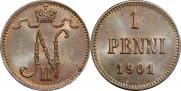 1 пенни 1901 года