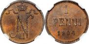 1 пенни 1904 года