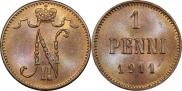 1 penni 1911 year