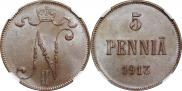 5 pennia 1913 year
