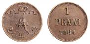 1 пенни 1884 года
