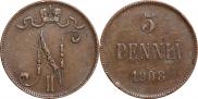 5 pennia 1908 year