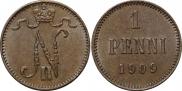 1 penni 1909 year