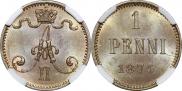 1 пенни 1875 года