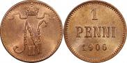 1 пенни 1906 года