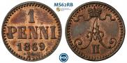 1 пенни 1869 года