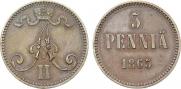 5 pennia 1865 year