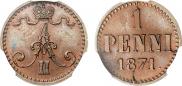 1 пенни 1871 года