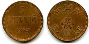 5 pennia 1865 year