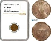1 penni 1864 year