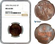5 pennia 1896 year