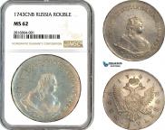 1 rouble 1743 year