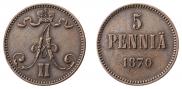 5 pennia 1870 year
