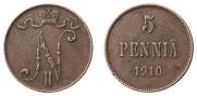 5 pennia 1910 year