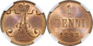 1 penni 1893 year