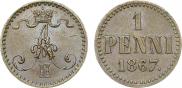 1 пенни 1867 года