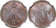 1 penni 1869 year