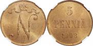 5 пенни 1908 года