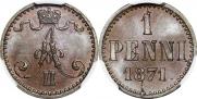 1 пенни 1871 года