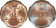 1 пенни 1883 года