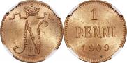 1 пенни 1909 года