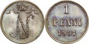 1 пенни 1901 года